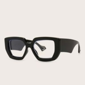 Acrylic Fram clear lens jumbo black sexy glasses